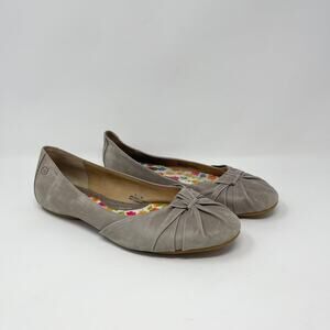 Born Adele‎ Light Gray Leather Comfort Flats Womens 11 Soft Arch Support